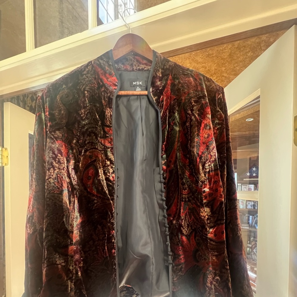 Luxurious MSK blazer  in warm jewel tones XL